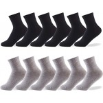 Assorted(black+grey) Boys Socks 12 Packs Fit for 2-12 Years Old Boys and Girls Cotton Athletic Ankle Socks for Toddler Kids and Big Kids