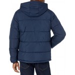 Navy Men's Heavyweight Hooded Puffer Coat