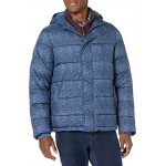 Blue Heather Men's Heavyweight Hooded Puffer Coat