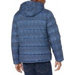 Blue Heather Men's Heavyweight Hooded Puffer Coat