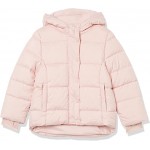 Light Mauve Girls and Toddlers' Heavyweight Hooded Puffer Jacket