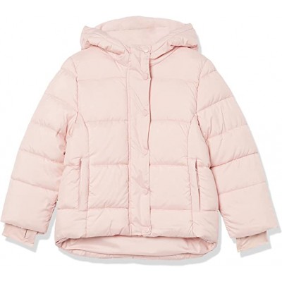 Light Mauve Girls and Toddlers' Heavyweight Hooded Puffer Jacket